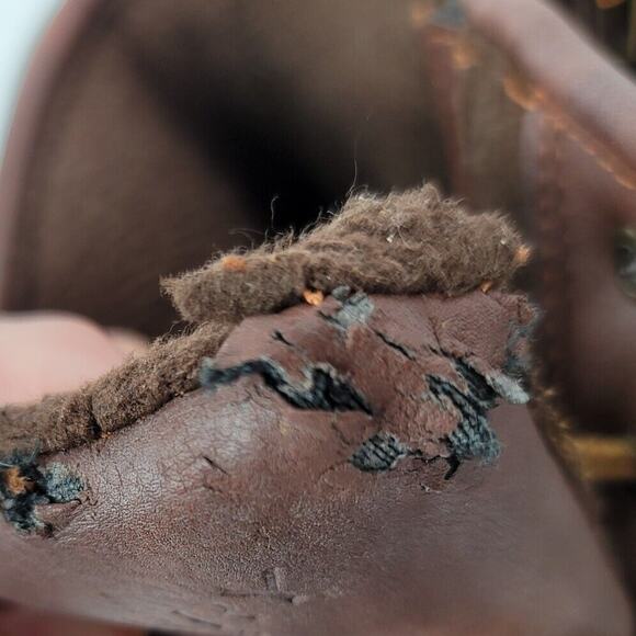 Sperry Duck Boots Girls 4 Topsides Saltwater Brown Leather Side Zip YG55362 - Picture 11 of 14